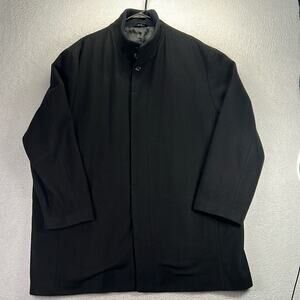 JF J. Ferrar Modern Fit  Mens Wool Blend Button Up Black Jacket Size XXL